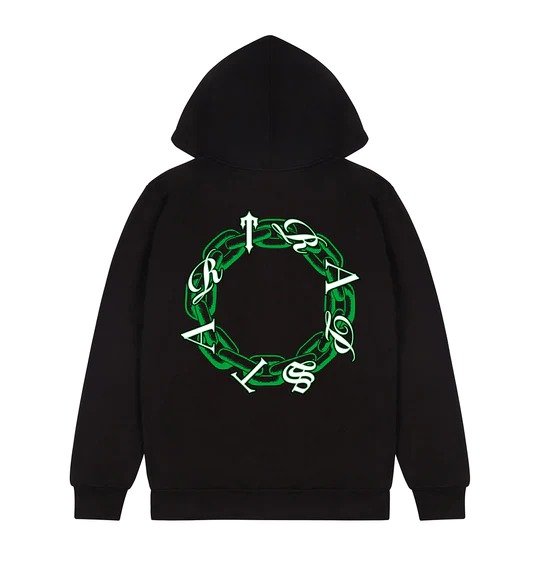 CHAIN-SCRIPT-HOODIE-BLACK-GREEN