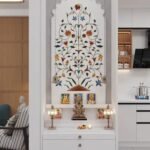 Hindu pooja room design team by interiosplash