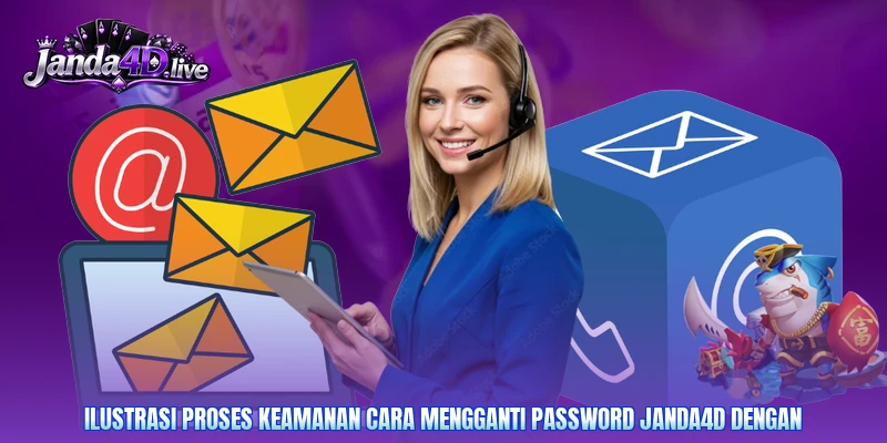 Ilustrasi proses keamanan cara mengganti password Janda4D dengan